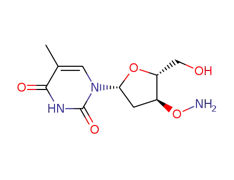 Molecular Structure of 103251-38-3 (Thymidine,3'-O-amino- (9CI))
