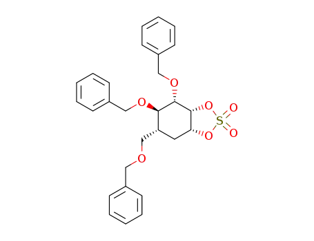 Molecular Structure of 151693-59-3 ((1R,2R,3S,4R,5R)-3,4-di-O-benzyl-5-benzyloxymethyl-1,2-O,O-sulfonyl-cyclohexane-1,2,3,4-tetraol)