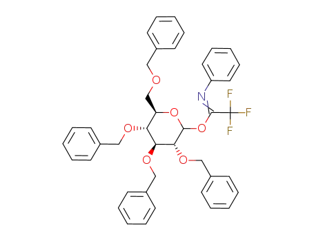 Molecular Structure of 339276-14-1 (2,3,4,6-tetra-O-benzyl-D-glucopyranosyl 1-(N-phenyl)-2,2,2-trifluoroacetimidate)