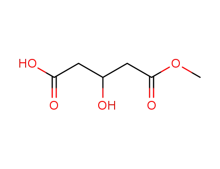 Molecular Structure of 109462-19-3 (Monomethyl 3-Hydroxypentanedioic Acid)