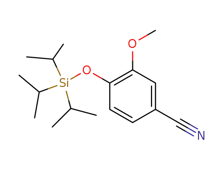 Molecular Structure of 222622-85-7 (3-methoxy-4-(triisopropylsilyloxy)benzonitrile)