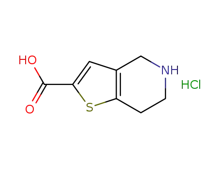 Molecular Structure of 116118-99-1 (4,5,6,7-Tetrahydrothieno[3,2-c]pyridine-2-carboxylic acid hydrochloride)