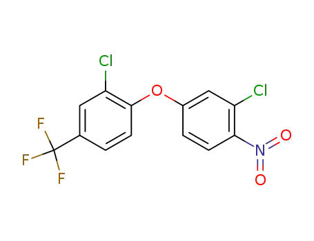 Molecular Structure of 42874-16-8 (Benzene, 2-chloro-1-(3-chloro-4-nitrophenoxy)-4-(trifluoromethyl)-)