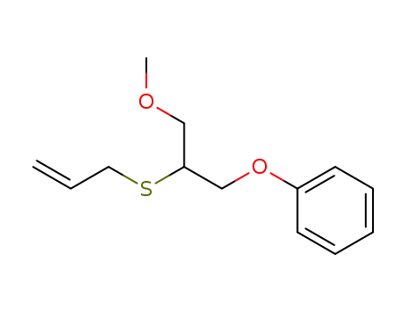 Molecular Structure of 94953-11-4 (Benzene, [3-methoxy-2-(2-propenylthio)propoxy]-)