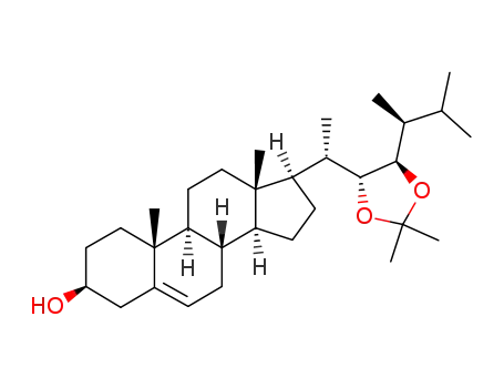 (3S,8S,9S,10R,13S,14S,17R)-17-{(S)-1-[(4R,5R)-5-((S)-1,2-Dimethyl-propyl)-2,2-dimethyl-[1,3]dioxolan-4-yl]-ethyl}-10,13-dimethyl-2,3,4,7,8,9,10,11,12,13,14,15,16,17-tetradecahydro-1H-cyclopenta[a]phenanthren-3-ol