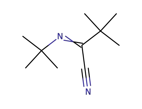 Molecular Structure of 21864-77-7 (2-tert.-Butylimino-3.3-dimethyl-butyronitril)