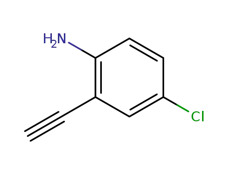 Molecular Structure of 412947-46-7 (Benzenamine, 4-chloro-2-ethynyl-)