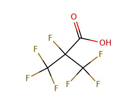 Molecular Structure of 335-10-4 (2,3,3,3-tetrafluoro-2-(trifluoromethyl)propanoic acid)