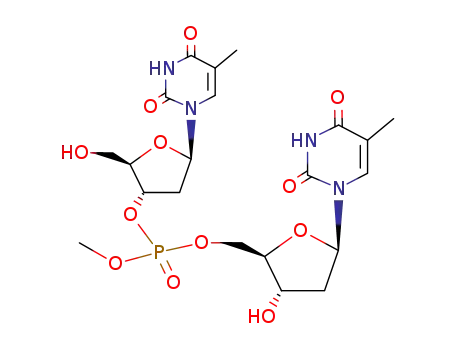 Molecular Structure of 35002-94-9 (thymidylyl-(3'-5')-thymidine methyl phosphotriester)