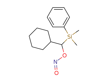 Molecular Structure of 266329-32-2 (1-cyclohexyl-1-(dimethylphenylsilyl)methyl nitrite)