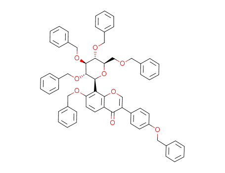 Molecular Structure of 1242241-66-2 (4',7-di-O-benzyldaidzein 8-C-β-D-(2,3,4,6-tetra-O-benzylglucoside))