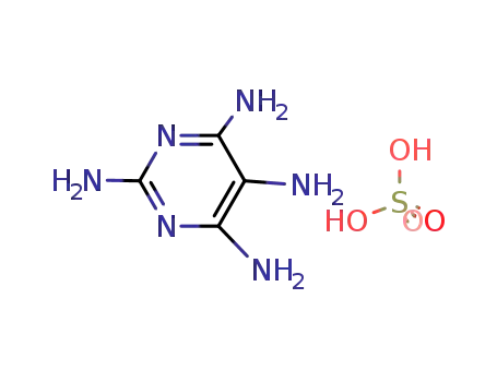 Molecular Structure of 49647-58-7 (2,4,5,6-Tetraaminopyrimidine sulfate)