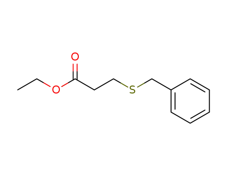 Molecular Structure of 40620-06-2 (Propanoic acid, 3-[(phenylmethyl)thio]-, ethyl ester)