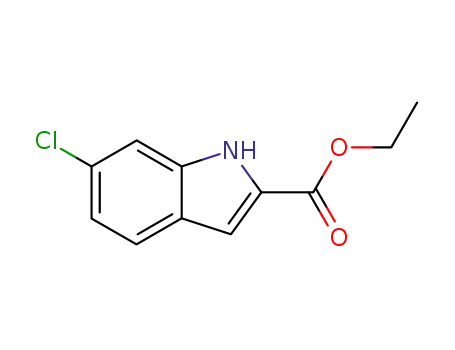 Molecular Structure of 27034-51-1 (6-Chloroindole-2-carboxylic acid ethyl ester)