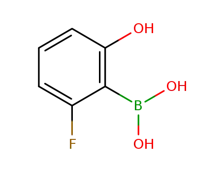 Molecular Structure of 1256345-60-4 (2-Fluoro-6-hydroxyphenylboronic acid)