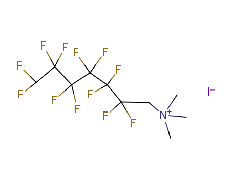 Molecular Structure of 116826-71-2 (1-Heptanaminium,
2,2,3,3,4,4,5,5,6,6,7,7-dodecafluoro-N,N,N-trimethyl-, iodide)