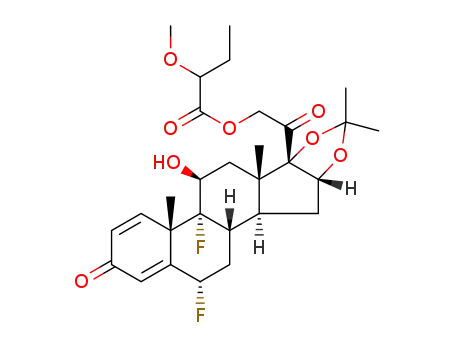 Molecular Structure of 1269666-12-7 ((6α,11β,16α)-6,9-difluoro-11,21-dihydroxy-16,17-[(1-methylethylidene)bis(oxy)]pregna-1,4-diene-3,20-dione-21-(2'-methoxybutyrate))