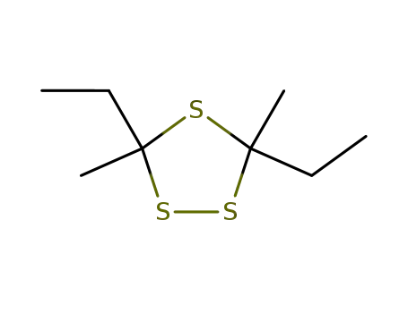 Molecular Structure of 55436-26-5 (3,5-diethyl-3,5-dimethyl-[1,2,4]trithiolane)