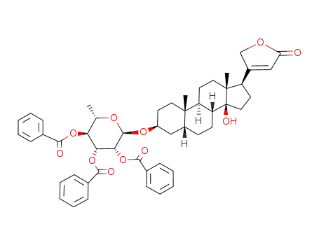 Molecular Structure of 144879-84-5 (evomonoside α-L-rhamnopyranoside tribenzoate)
