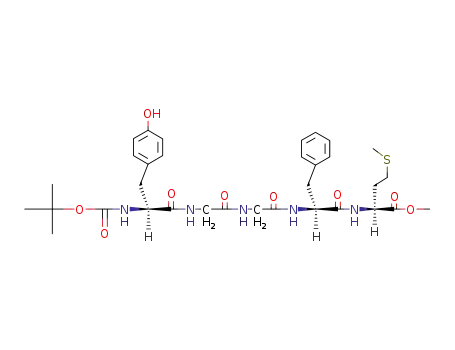 Molecular Structure of 60566-44-1 (methyl N-tert-butoxycarbonyl-L-tyrosyldiglycyl-L-phenylalanyl-L-methioninate)