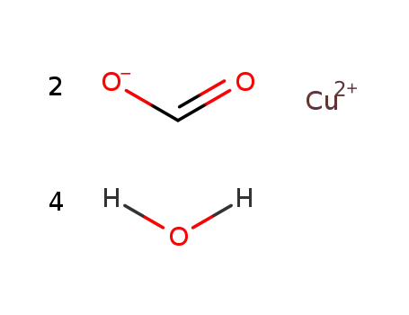 Molecular Structure of 22992-79-6 (Formic acid, copper(2+) salt, dihydrate)