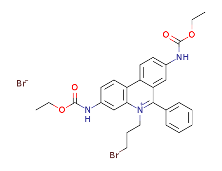 3,8-BIS-ETHOXYCARBONYLAMINO-5-(3-BROMO-PROPYL)-6-PHENYL-PHENANTHRIDINIUM BROMIDE