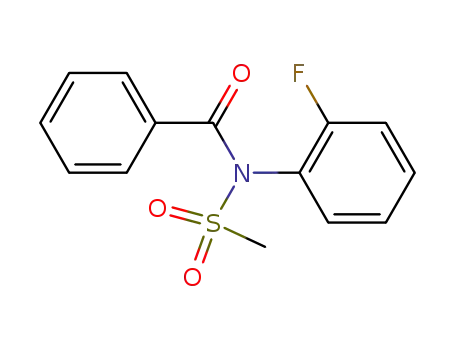 Molecular Structure of 215657-47-9 (N-benzoyl-N-(2-fluorophenyl)methanesulfonamide)