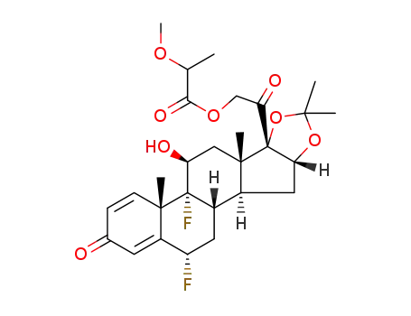 Molecular Structure of 1269666-10-5 ((6α,11β,16α)-6,9-difluoro-11,21-dihydroxy-16,17-[(1-methylethylidene)bis(oxy)]pregna-1,4-diene-3,20-dione-21-(2'-methoxypropionate))