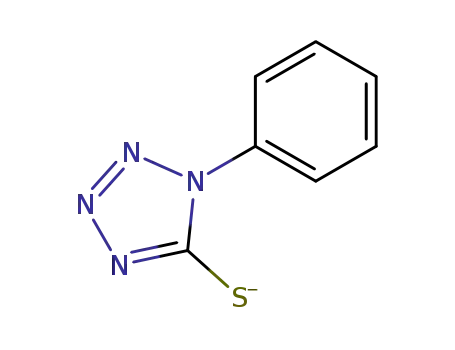 Molecular Structure of 53079-79-1 (1-Phenyl-1H-tetrazole-5-thiol anion)