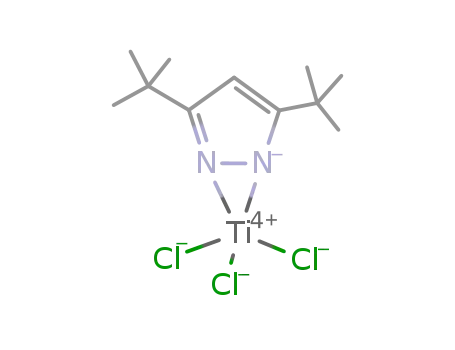 Molecular Structure of 222027-44-3 (trichloro-(3,5-di-tert-butylpyrazolylato)titanium(IV))