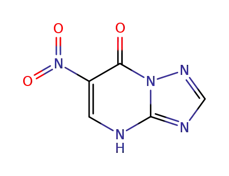 Molecular Structure of 103778-82-1 ([1,2,4]Triazolo[1,5-a]pyrimidin-7(1H)-one, 6-nitro-)