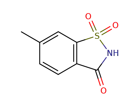Molecular Structure of 4554-06-7 (6-methyl-1,1-dioxo-1,2-benzothiazol-3-one)