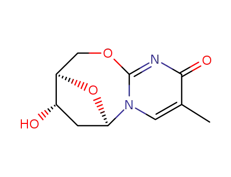Molecular Structure of 15425-09-9 (O2,5'-ANHYDROTHYMIDINE)
