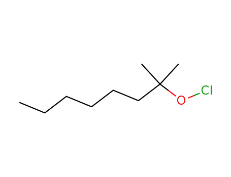 Molecular Structure of 82014-26-4 (2-methyl-2-octyl hypochlorite)