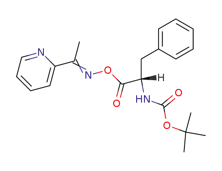 Molecular Structure of 81638-94-0 (O-(t-butyloxycarbonyl-L-phenylalanyl)-2-pyridylmethylketoxime)