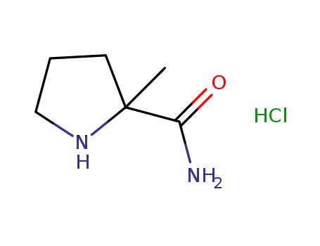 Molecular Structure of 1361112-89-1 (2-methylpyrrolidine-2-carboxamide hydrochloride)