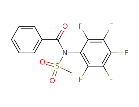 Molecular Structure of 300561-20-0 (N-benzoyl-N-(2,3,4,5,6-pentafluorophenyl)methanesulfonamide)