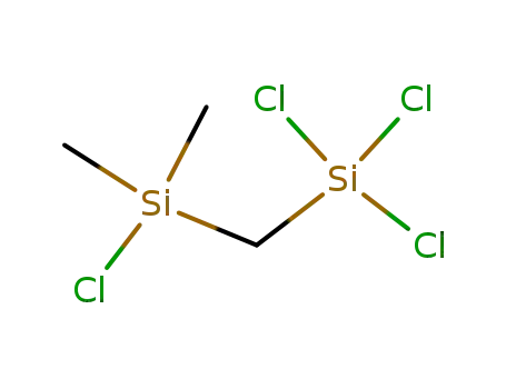 Molecular Structure of 16538-60-6 (Silane, chlorodimethyl[(trichlorosilyl)methyl]-)