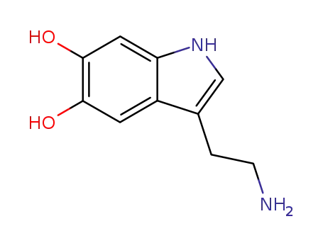 Molecular Structure of 5090-36-8 (3-(2-aminoethyl)-1H-indole-5,6-diol)