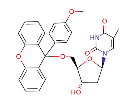 Thymidine, 5'-O-[9-(4-methoxyphenyl)-9H-xanthen-9-yl]-