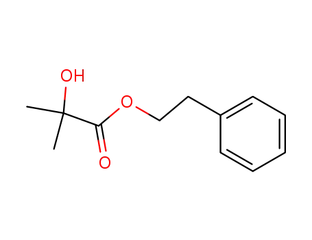 Molecular Structure of 10290-01-4 (2-Hydroxy-2-methylpropanoic acid 2-phenylethyl ester)