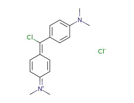Molecular Structure of 50284-04-3 (chlorobis<4-(dimethylamino)phenyl> carbenium chloride)