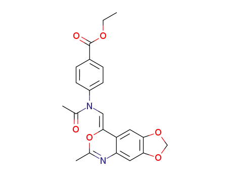 4-{Acetyl-[6-methyl-[1,3]dioxolo[4',5':4,5]benzo[1,2-d][1,3]oxazin-(8Z)-ylidenemethyl]-amino}-benzoic acid ethyl ester