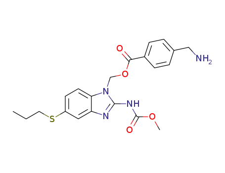 methyl 1-[(4-aminomethyl)benzoyloxy]-5-(propylthio)-2-benzimidazole-carbamate