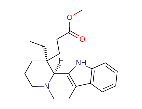 Molecular Structure of 23944-42-5 ((-)-1β-methoxycarbonylethyl-1α-ethyl-1,2,3,4,6,7,12,12bα-octahydroindolo<2,3-a>quinolizine)