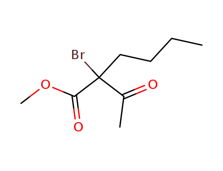 Molecular Structure of 73621-73-5 (methyl 2-acetyl-2-bromohexanoate)