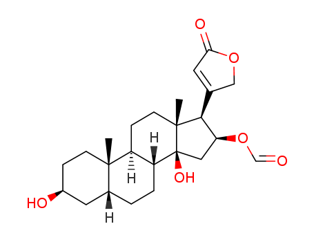 Card-20(22)-enolide,16-(formyloxy)-3,14-dihydroxy-, (3b,5b,16b)- (9CI)