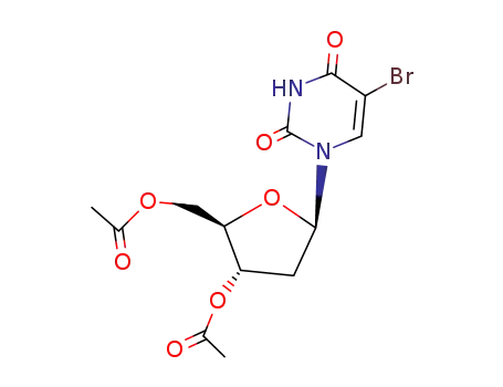 Molecular Structure of 6161-23-5 (3',5'-DI-O-ACETYL-5-BROMO-2'-DEOXY-D-URIDINE)