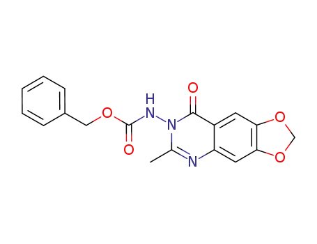 Carbamic acid, (6-methyl-8-oxo-1,3-dioxolo[4,5-g]quinazolin-7(8H)-yl)-,
phenylmethyl ester