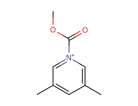 Molecular Structure of 134904-02-2 (3,5-dimethyl-N-(methoxycarbonyl)pyridinium ion)
